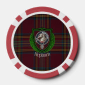 Hepburn Scottish Clan Tartan & Crest Poker Chips (Achterkant)