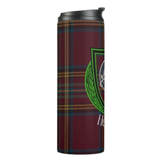 Hepburn Scottish Clan Tartan & Crest Thermosbeker (Gedraaid links)