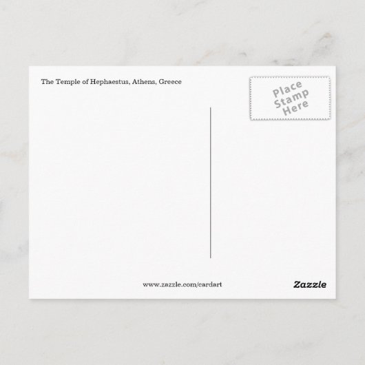 hephaestus briefkaart (Achterkant)