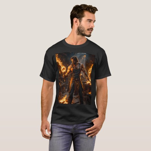 Hephaestus Hephaistos Vulcan Griekse mythologie Vu T-shirt (Voorkant volledig)