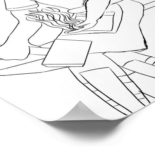 Hephaestus Kleurplaat Print (Hoek)