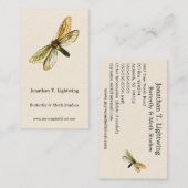 Hepialus humuli vrouw - Ghost Moth of Ghost Swift Visitekaartje (Voorkant / Achterkant)