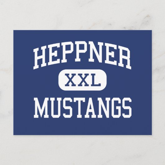 Heppner - Mustangs - High School - Heppner Oregon Briefkaart (Voorkant)
