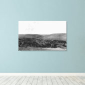 Heppner, Oregon Birds Eye Uitzicht Foto Canvas Afdruk (Insitu (Houten vloer))