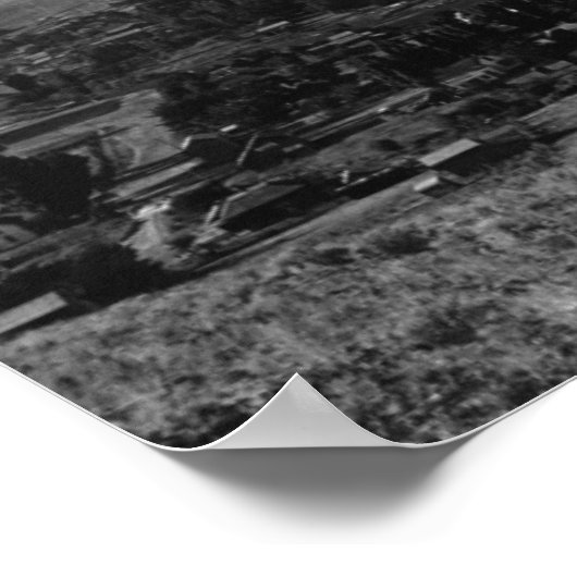 Heppner, Oregon Birds Eye Uitzicht Foto Poster (Hoek)