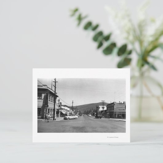 Heppner, Oregon Main Street Uitzicht Foto Briefkaart (Staand voorkant)