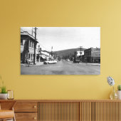 Heppner, Oregon Main Street Uitzicht Foto Canvas Afdruk (Insitu (Woonkamer))