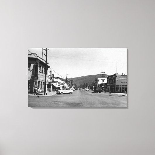 Heppner, Oregon Main Street Uitzicht Foto Canvas Afdruk (Voorkant)