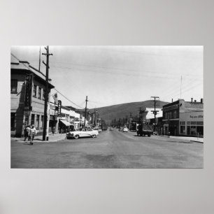 Heppner, Oregon Main Street Uitzicht Foto Poster