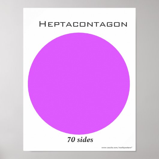 Heptacontagon-Poster van veelhoek Poster (Voorkant)