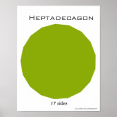 Heptadecagon Poster van veelhoek (Voorkant)