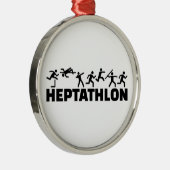 Heptathlon Metalen Ornament (Rechts)