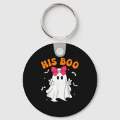 Her Boo & His Boo Funny Matching Halloween Cou Sleutelhanger (Voorkant)