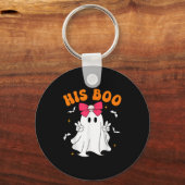 Her Boo &amp; His Boo Funny Matching Halloween Cou Sleutelhanger (Voorkant)