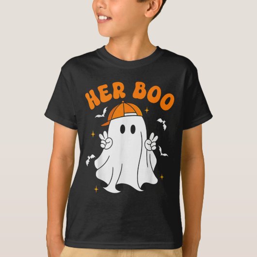Her Boo & His Boo Funny Matching Halloween Cou T-shirt (Voorkant)