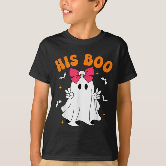 Her Boo & His Boo Funny Matching Halloween Cou T-shirt (Voorkant)