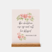 Her children rise up and call her blessed  acryl bord (Voorkant)