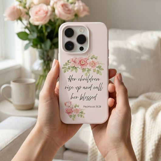Her children rise up and call her blessed  iPhone hoesje