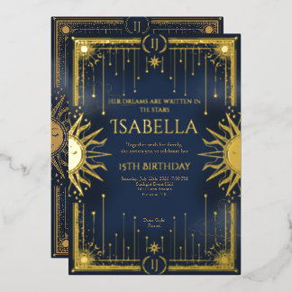 Her dreams are written in the stars folie uitnodiging