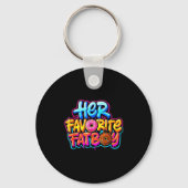 Her Favorite Fatboy Funny Donut Lover Humor  Sleutelhanger (Voorkant)