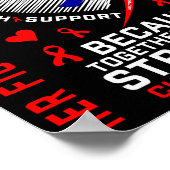 Her Fight Daughter Chd Awareness Heart Disease Gra Poster (Hoek)