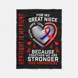 Her Fight Great Niece Chd Awareness Heart Disease  Fleece Deken