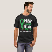 Her Fight Green Ribbon Kidney Disease Awareness Mo T-shirt (Voorkant volledig)