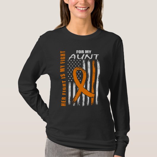 Her Fight Is My Fight Aunt Leukemia Awareness USA  T-shirt (Voorkant)