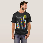 Her Fight Is My Fight Autism Awareness American Fl T-shirt (Voorkant volledig)