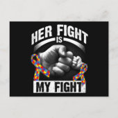 Her Fight Is My Fight Autism Awareness and Support Briefkaart (Voorkant)