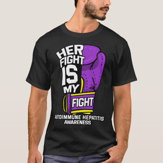 Her Fight Is My Fight Autoimmune Hepatitis Survivo T-shirt (Voorkant)