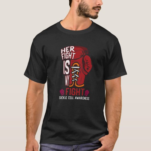 Her Fight Is My Fight - Boxing Sickle Cell Disease T-shirt (Voorkant)