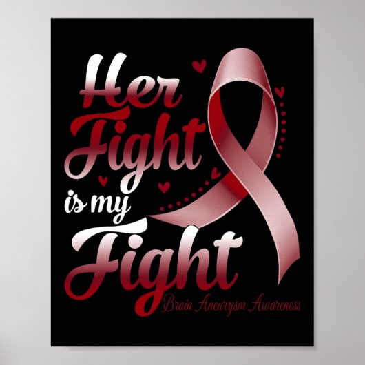 Her Fight Is My Fight Brain Aneurysm Awareness War Poster (Voorkant)
