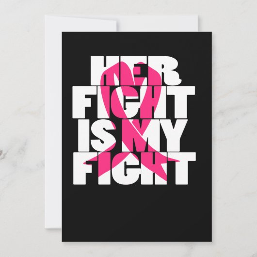 Her Fight Is My Fight Breast Cancer Awareness Save The Date (Voorkant)