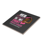 Her Fight Is My Fight Breast Cancer Awareness Tegeltje (Zijkant)