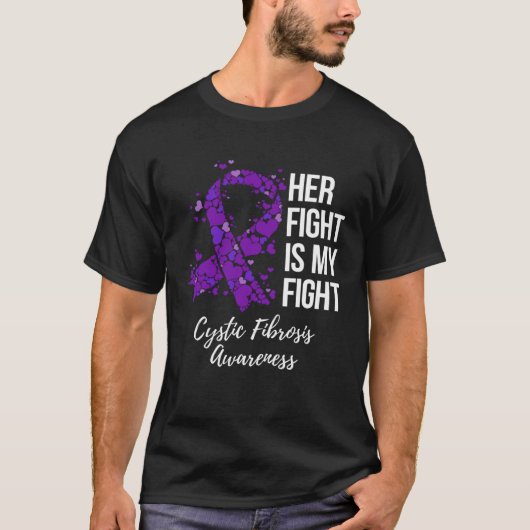 Her Fight Is My Fight Cystic Fibrosis Awareness T-shirt (Voorkant)