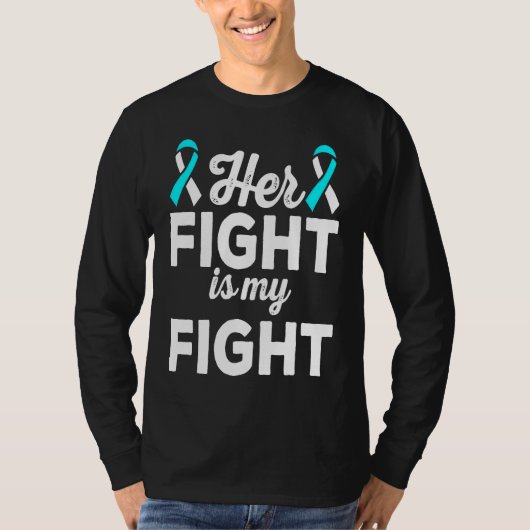 Her Fight is My Fight Dysautonomia Awareness Ribbo T-shirt (Voorkant)