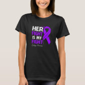 Her Fight Is My Fight Epilepsy Awareness Feather T-shirt (Voorkant)