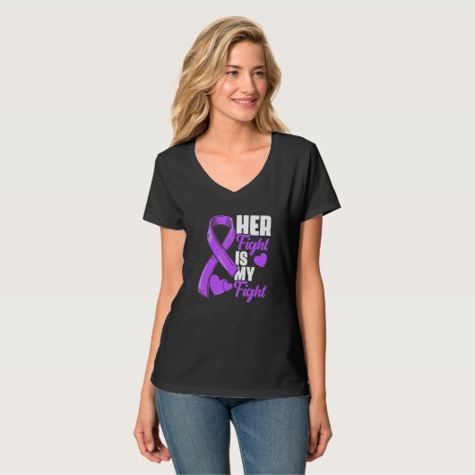 Her Fight Is My Fight Epilepsy Survivor Epilepsy A T-shirt (Voorkant volledig)