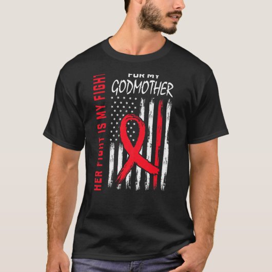 Her Fight is my Fight Godmother Heart Disease Awar T-shirt (Voorkant)