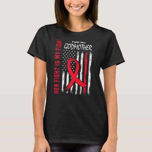Her Fight is my Fight Godmother Heart Disease Awar T-shirt (Voorkant)
