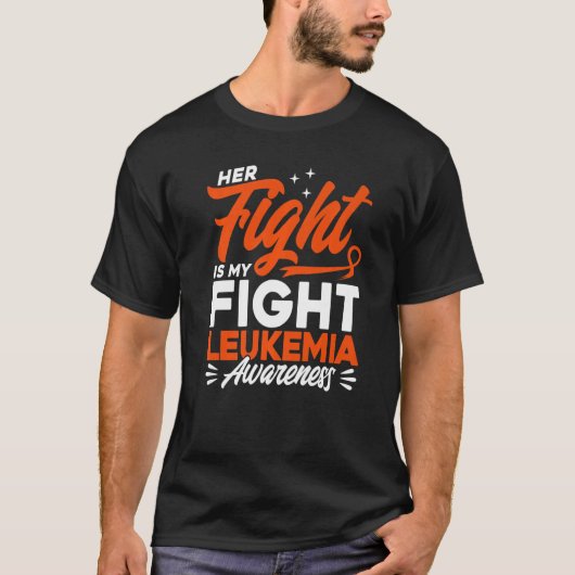 Her Fight Is My Fight Leukemia Awareness Premium T-shirt (Voorkant)