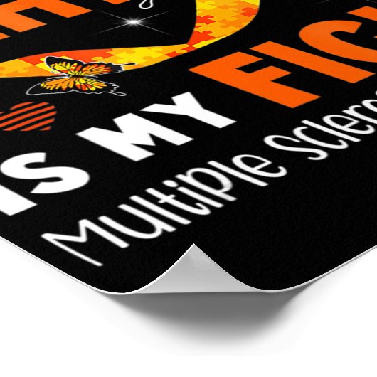 Her Fight Is My Fight MS Multiple Sclerosis Awaren Poster (Hoek)