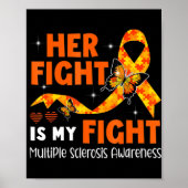 Her Fight Is My Fight MS Multiple Sclerosis Awaren Poster (Voorkant)