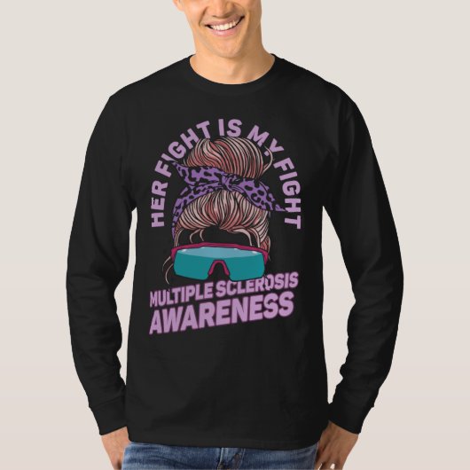 Her Fight is My Fight Orange Multiple Sclerosis Aw T-shirt (Voorkant)
