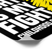 Her Fight Is My Fight Ribbon Childhood Cancer Awar Poster (Hoek)