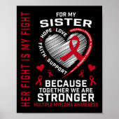 Her Fight Is My Fight Sister Multiple Myeloma Awar Poster (Voorkant)