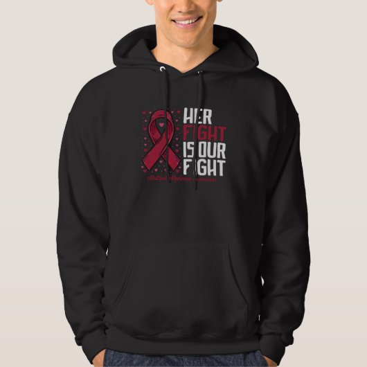 Her Fight our fight Multiple Myeloma Awareness Hoodie (Voorkant)