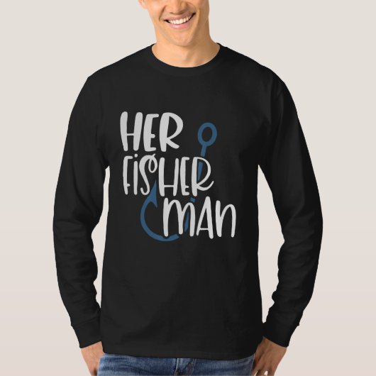 Her Fisherman His Greatest Catch Couple Matching M T-shirt (Voorkant)