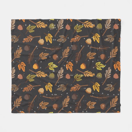 Her Four Seasons – Autumn Pattern Fleece Deken (Voorkant (Horizontaal))